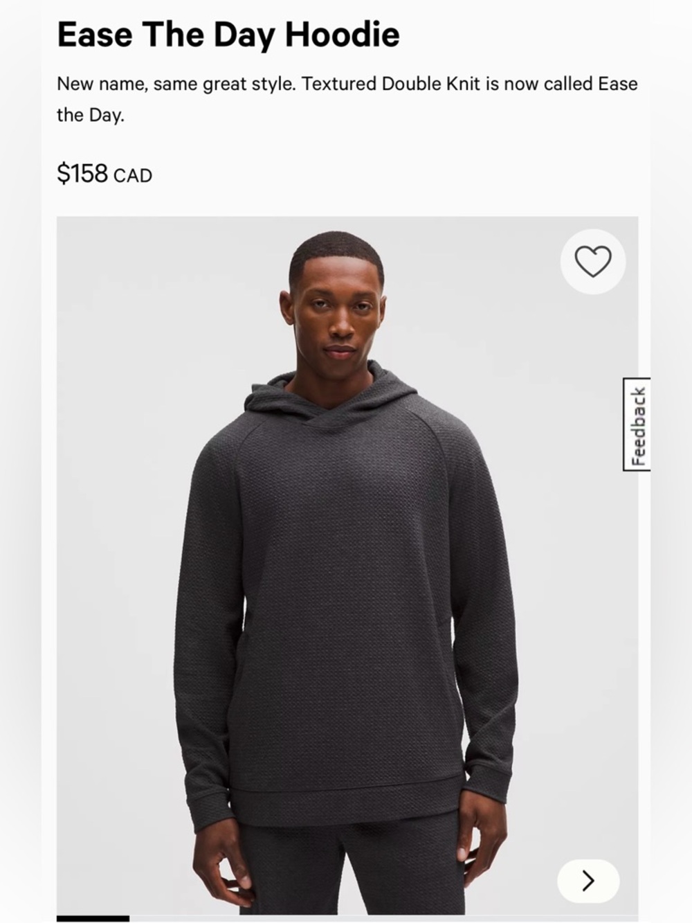 lululemon Men's Charcoal Ease the Day Hoodie